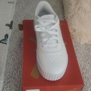 Puma White Leather Sneakers